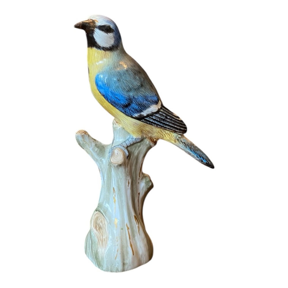 Antique 1700s - 1800s Meissen Eurasian Blue Tit Bird. Rare - Picture 2 of 13